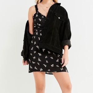 UO Ruffle Trim Sweetheart Mini Dress